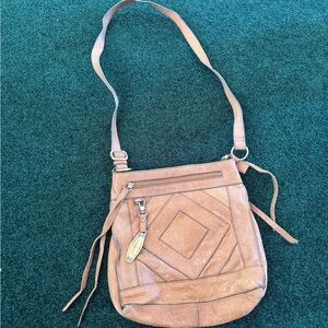 Lucky Brand Tan Leather Crossbody Bag